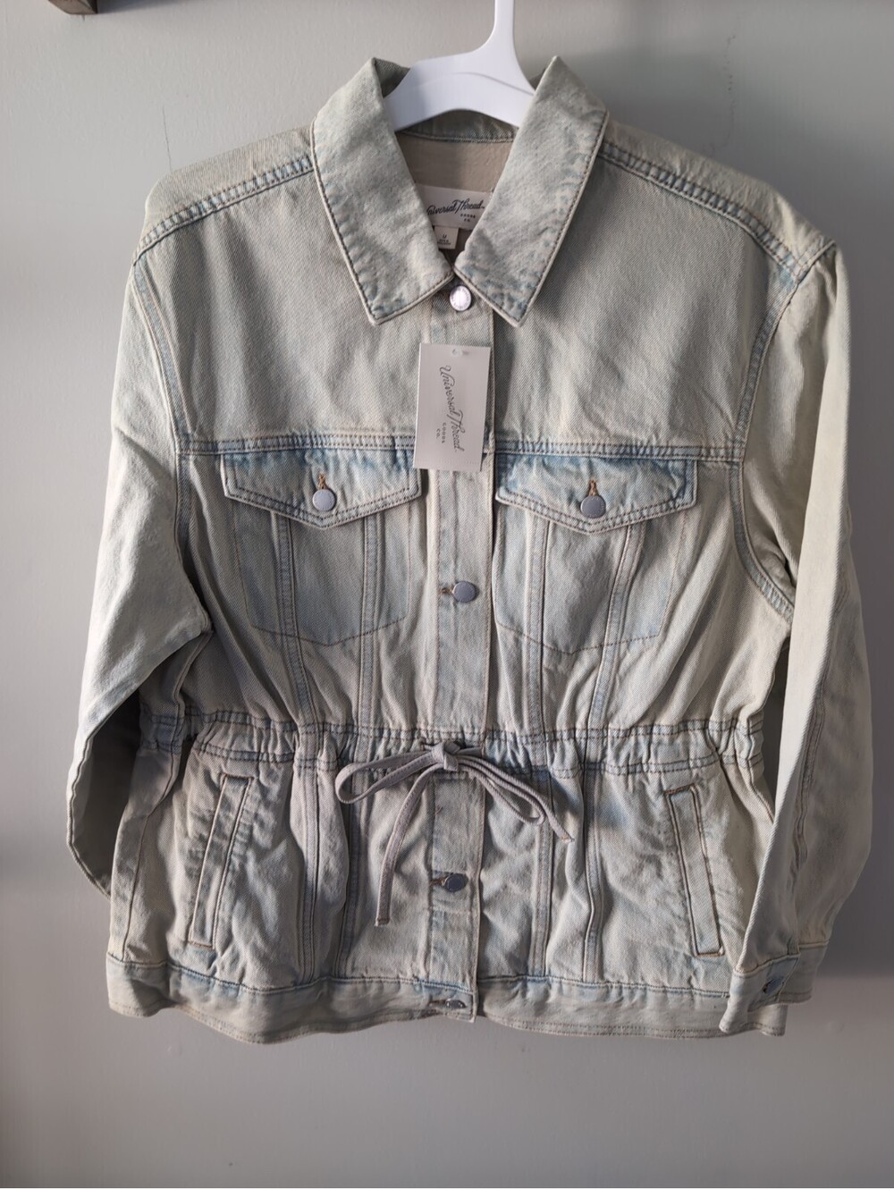 Women's Denim Cinched Jacket - Universal Thread Vintage Wash M